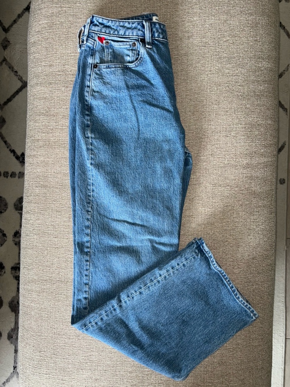 Abercrombie & Fitch Embroidered Curve Love High-Rise 90s Relaxed Jeans